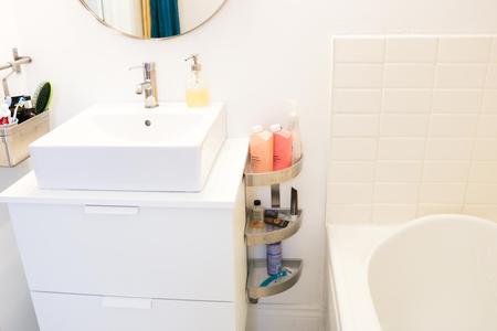 Add Storage to Your Pedestal Sink
